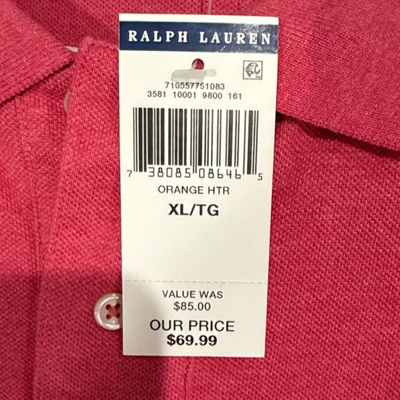 Polo by Ralph Lauren Men's Raspberry Pink Short-Sleeve Polo - Picture 8 of 8